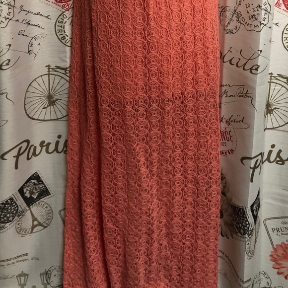 (🛍️ 2 for 8.00) Orange Strapless Maxi Dress - Picture 3 of 9